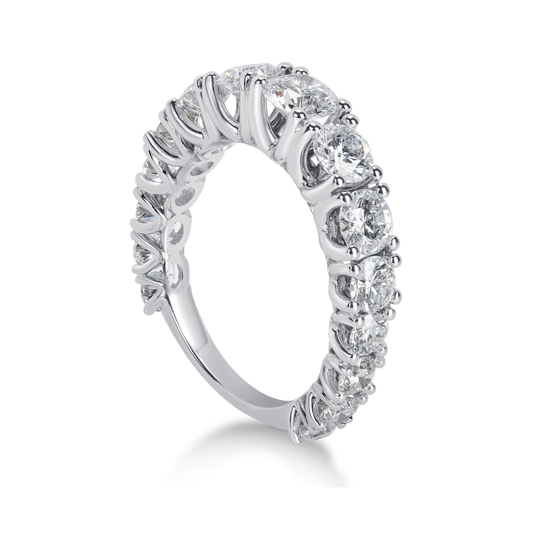 Veretta a scalare in Oro bianco 18kt con diamanti accresciuti