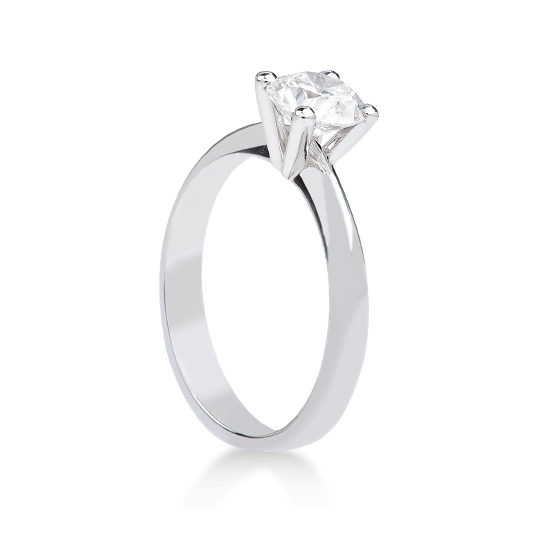 Solitario in oro 18kt con diamante accresciuto