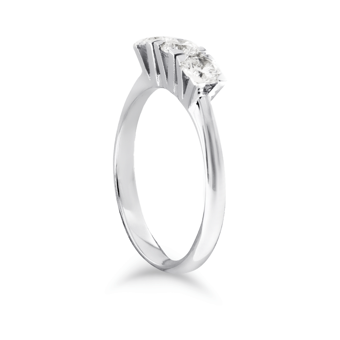 Trilogy in Oro bianco 18kt con Diamanti accresciuti