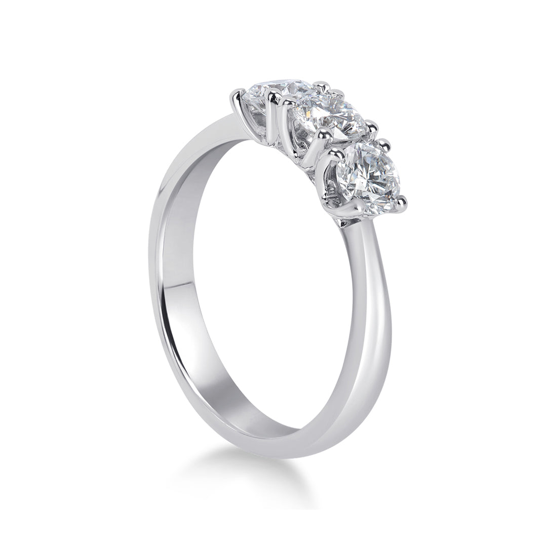 Trilogy in Oro bianco 18kt con Diamanti accresciuti