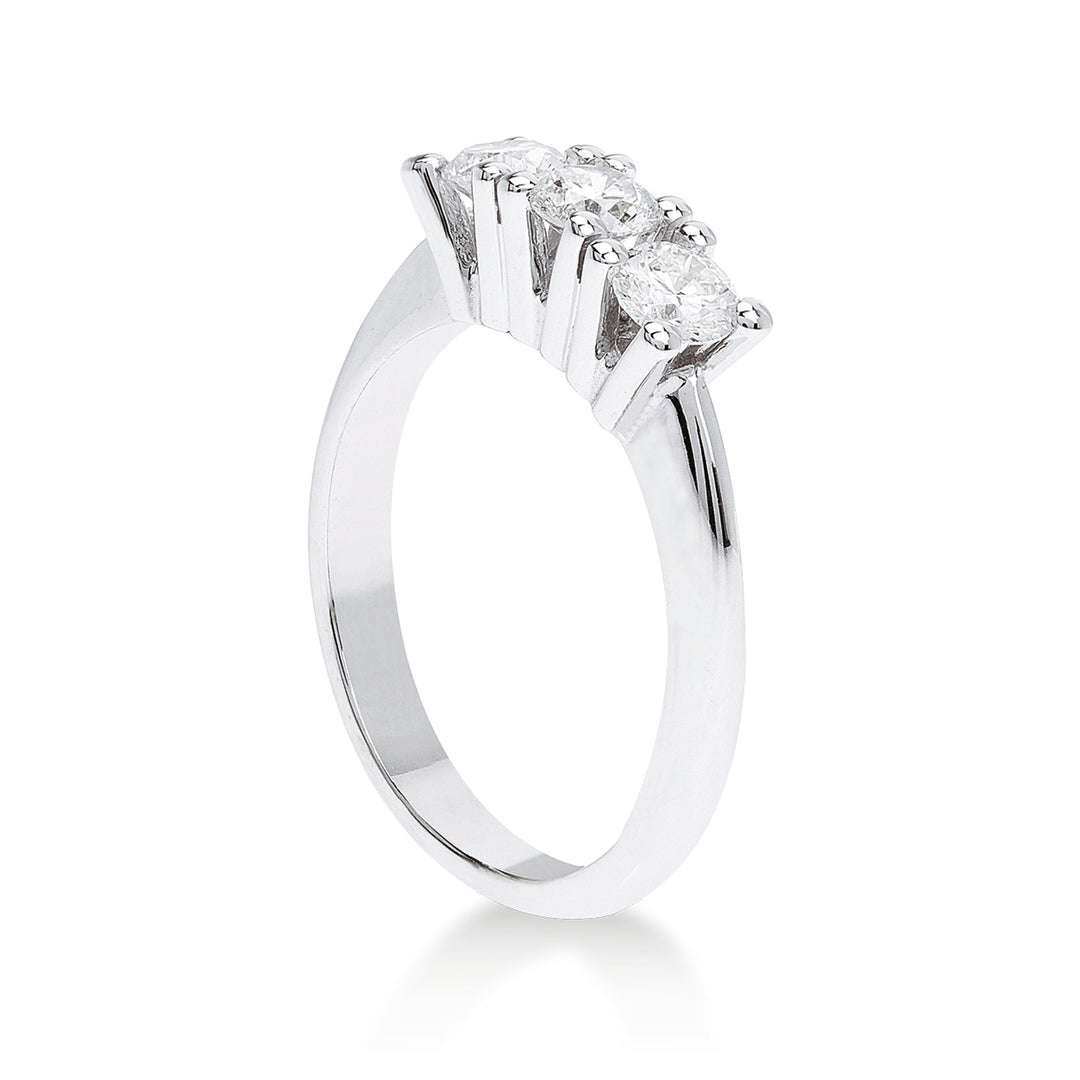 Trilogy in Oro bianco 18kt con Diamanti accresciuti