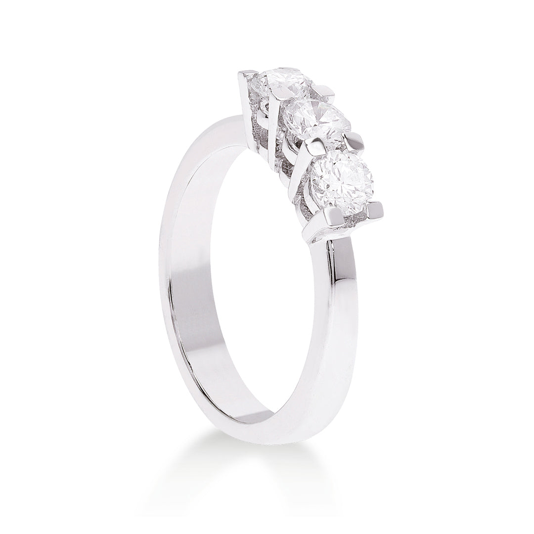 Trilogy in Oro bianco 18kt con Diamanti accresciuti
