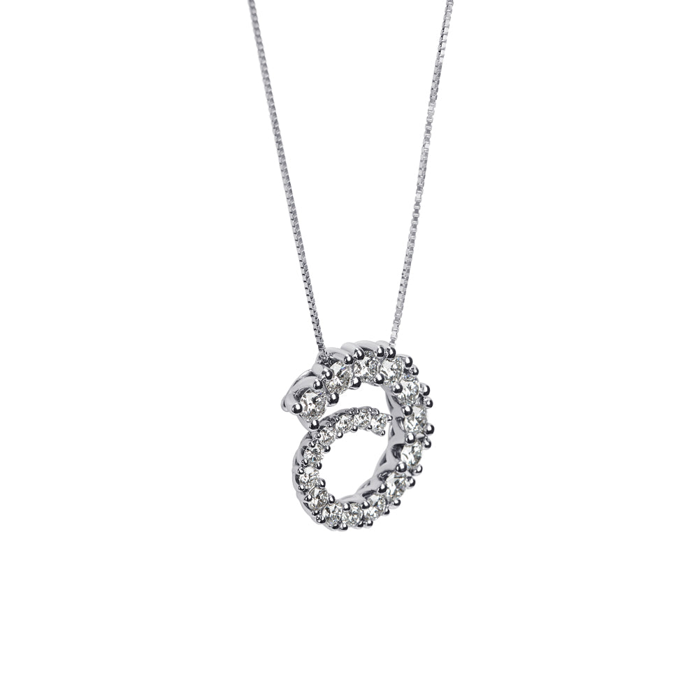 Collana in oro 18kt con diamanti accresciuti