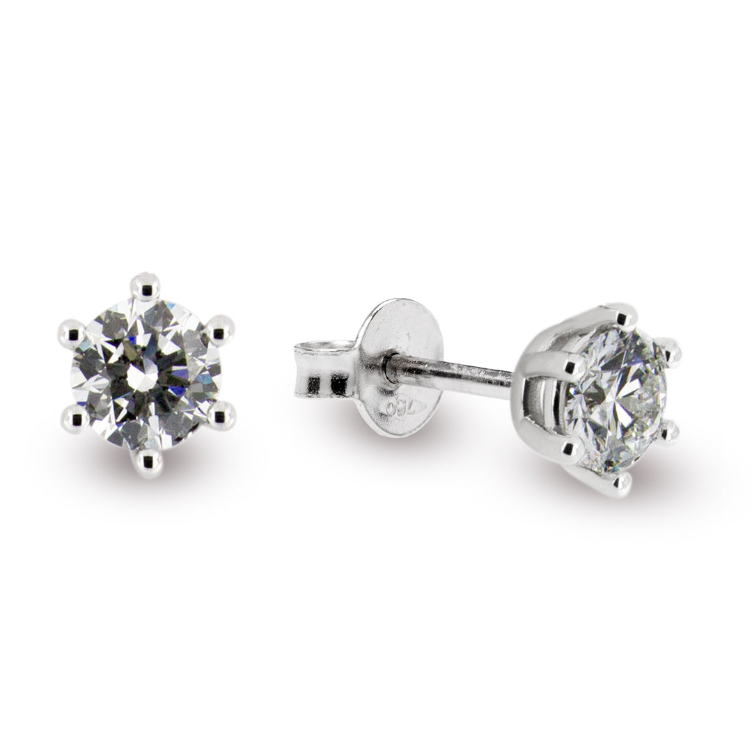 Orecchini in Oro bianco 18kt con diamanti accresciuti